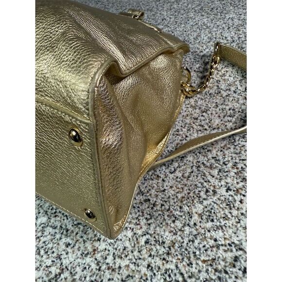 Michael Kors Hamilton Tote Bag Pale Gold Leather Women's Handbag - Picture 3 of 13